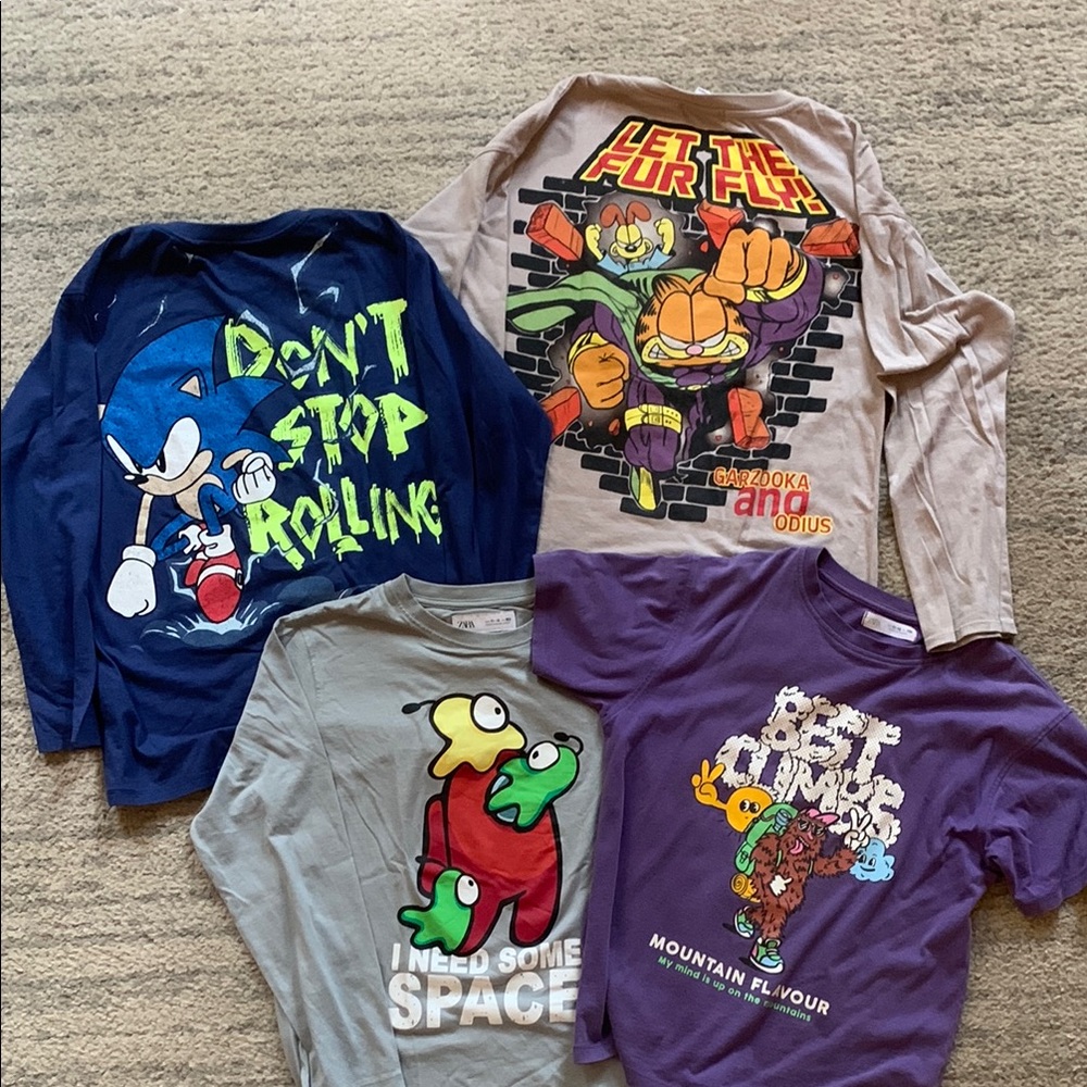 Kids Graphic Long Sleeve Shirt Set